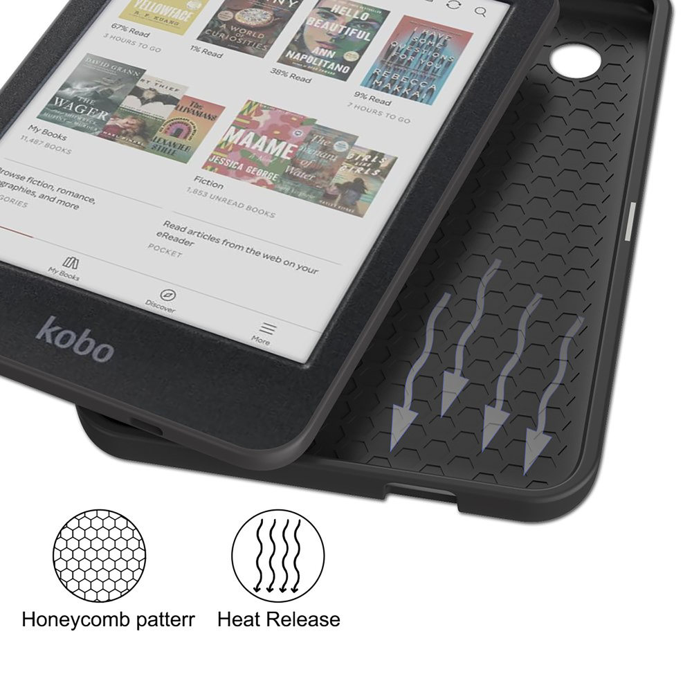 Just in Case Kobo Clara Folio Case Zwart