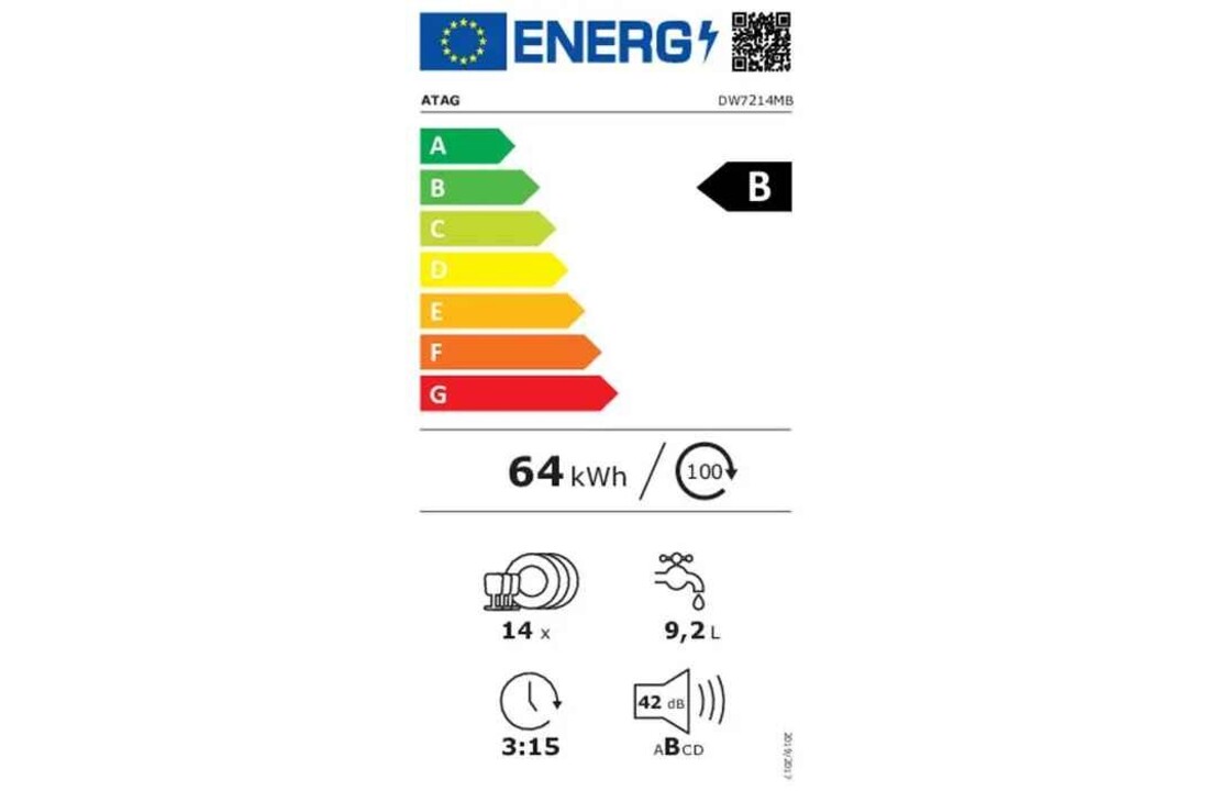 ATAG DW7214MB - Inbouw vaatwasser