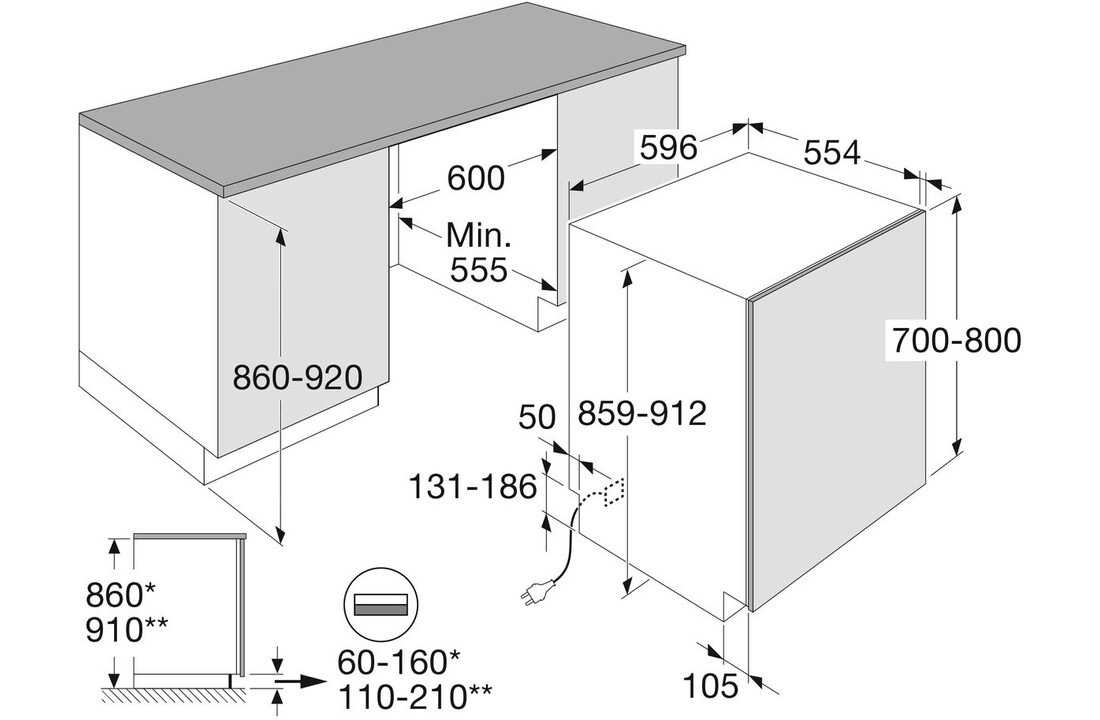 ATAG DW8214MB - Inbouw vaatwasser