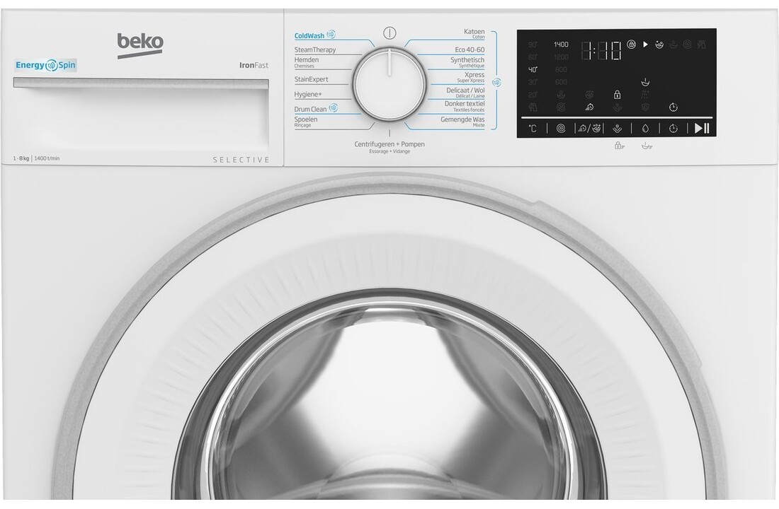 Beko B3WM4841W2 Selective Line EnergySpin - Wasmachine