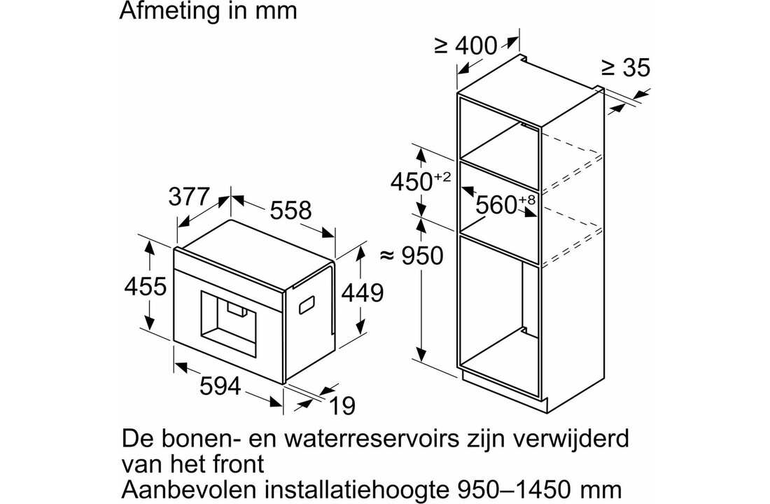 Bosch CTL7181B0 - Inbouw koffiemachine