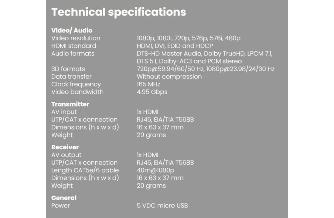 Marmitek MegaView 63 HDMI Extender