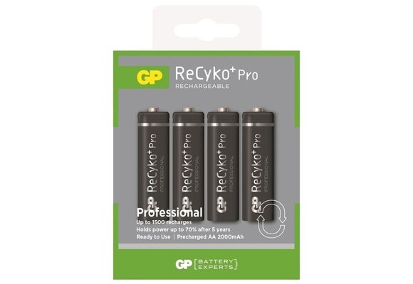 GP Batteries Recyko+ 2100 mAh Oplaadbare AA batterij (4 stuks)