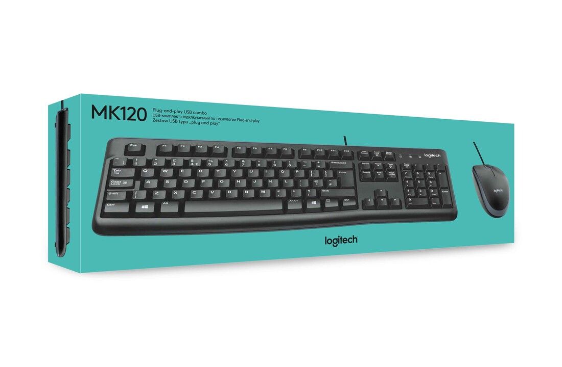 Logitech Desktop MK120 - Toetsenbord + muis set