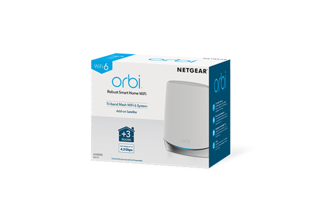 Netgear Orbi RBS750 Satelliet WiFi 6 Mesh systeem - Access point