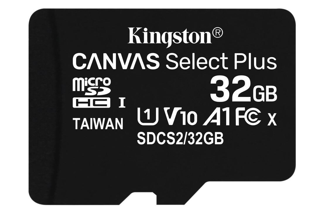Kingston Canvas Select Plus 32GB Micro SDHC geheugenkaart - Micro SD kaart