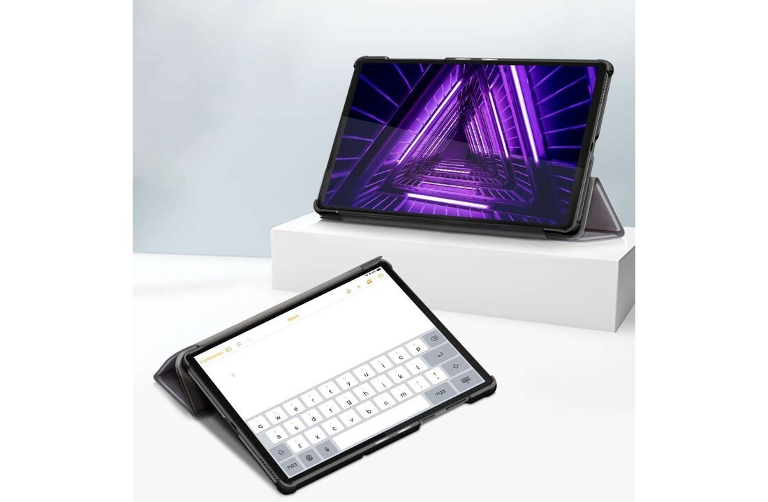 Just in Case Smart Tri-Fold Case - Lenovo M10HD - Grijs - Beschermhoes