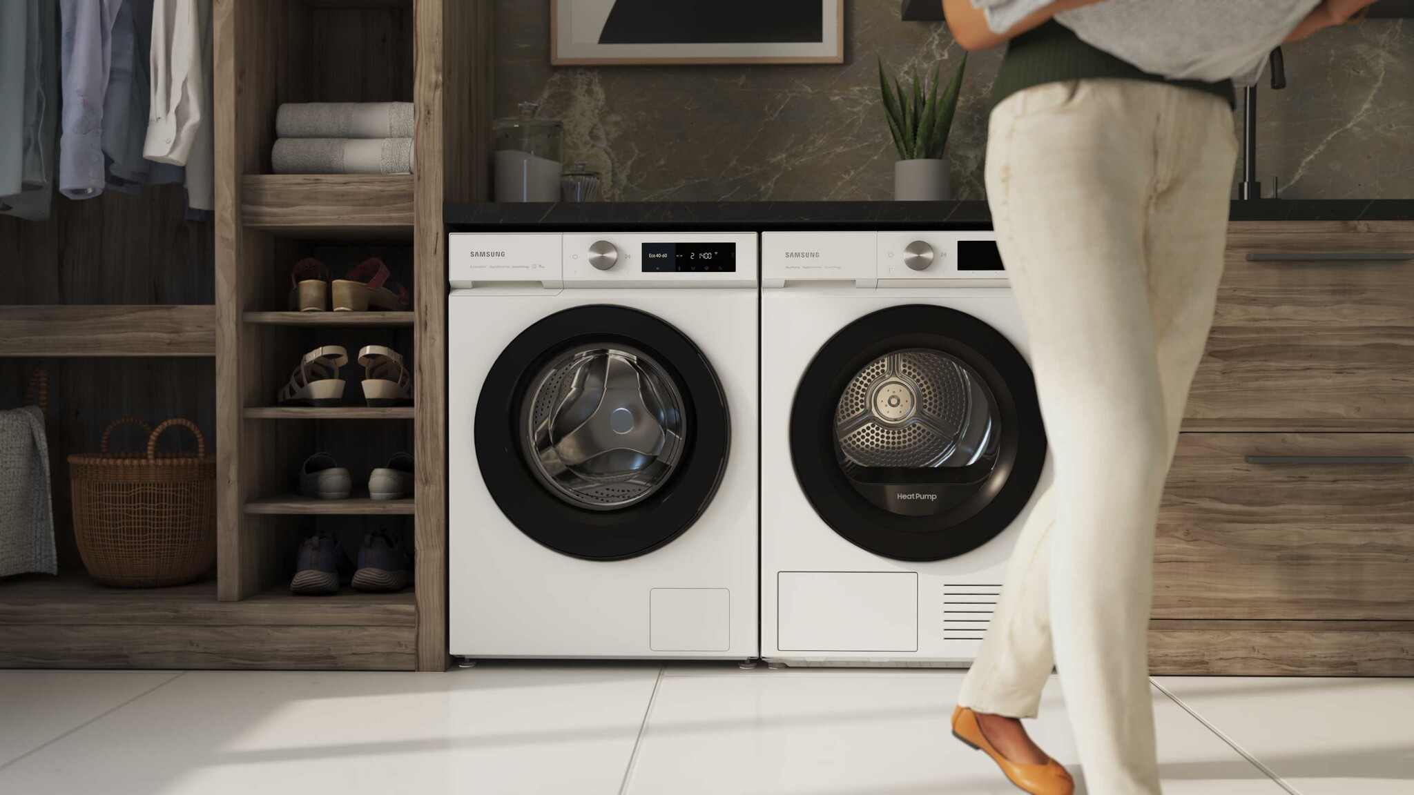 Samsung WW11DB7B34GWU3 Bespoke SuperSpeed - Wasmachine