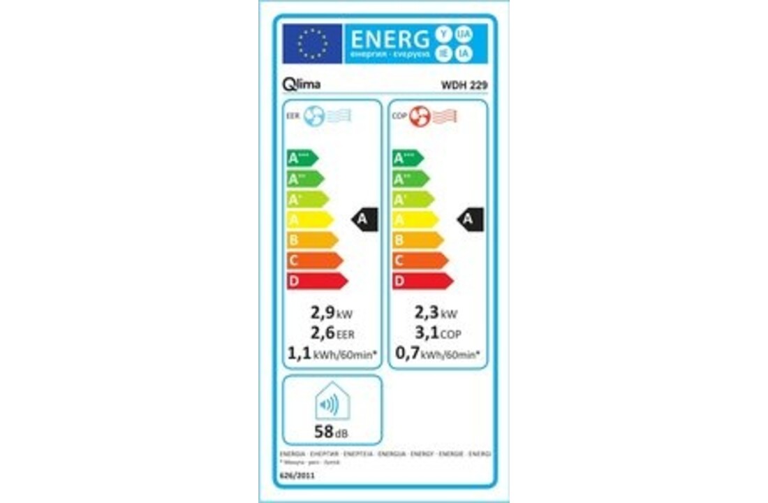 Qlima WDH229 Monoblock - Monoblock airco