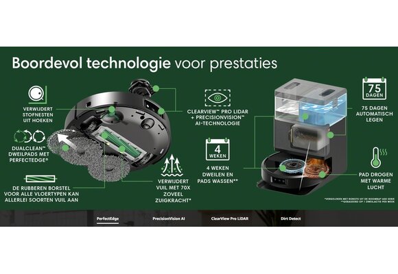 iRobot Roomba Plus 505 Combo + AutoWash Dock - Robotstofzuiger