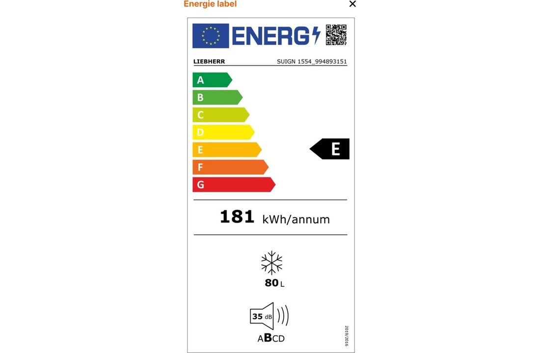 Liebherr SUIGN 1554-25 - Inbouw koelkast