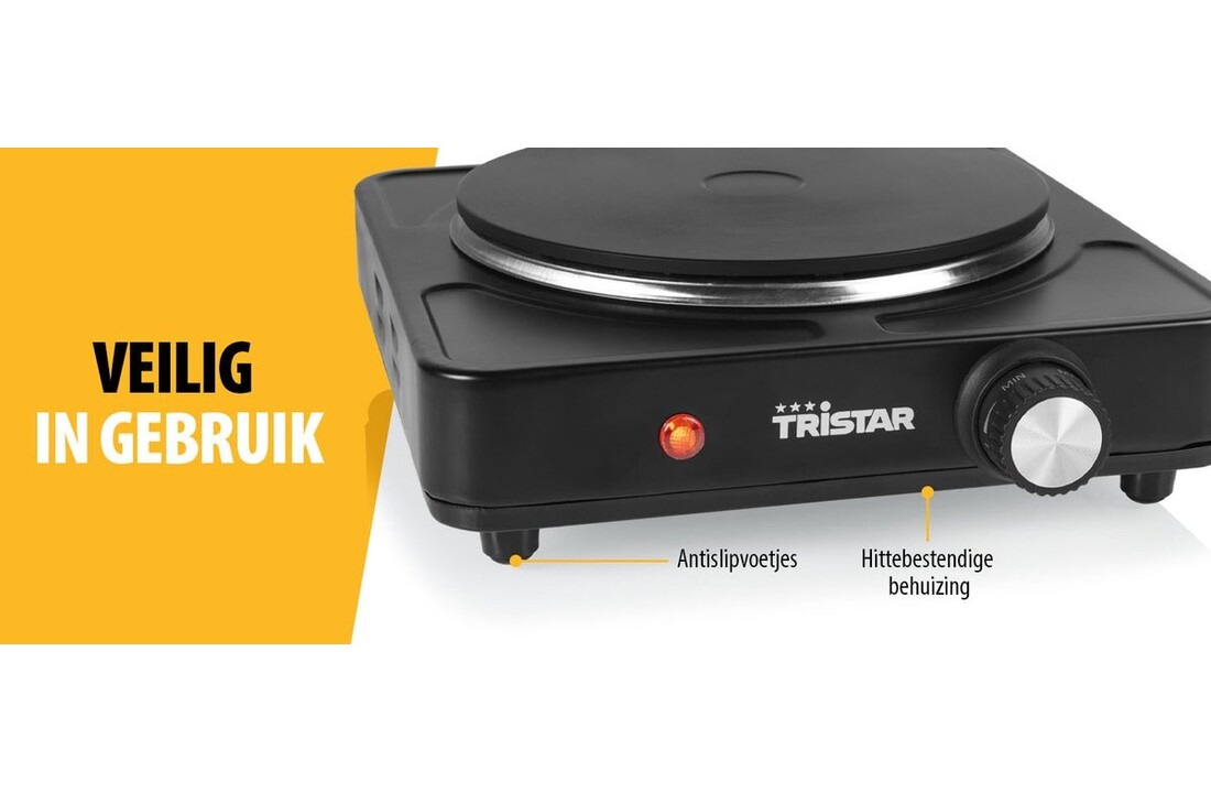 Tristar KP-6151 - Vrijstaande kookplaat