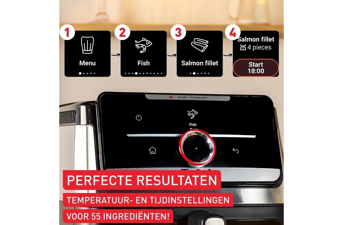 Tefal EY876D Easy Fry Smart & Silence XXL - Hetelucht friteuse