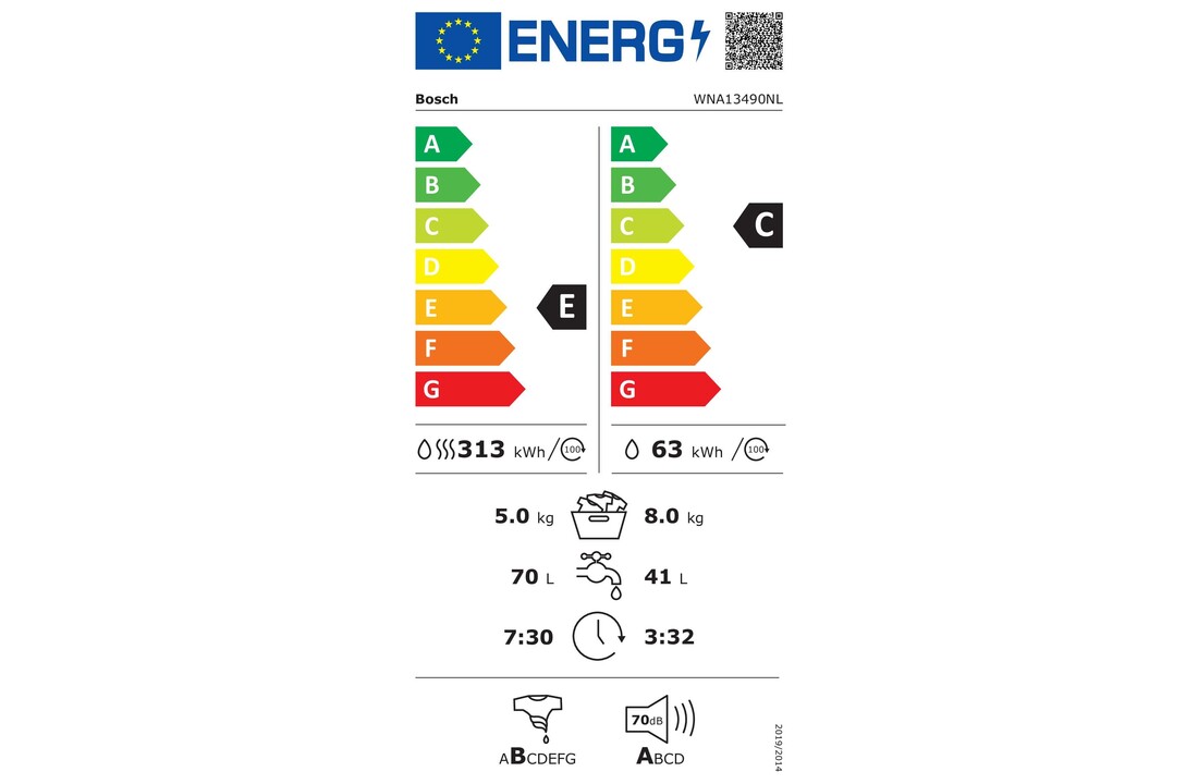 Bosch WNA13490NL EXCLUSIV - Was-droogcombinatie