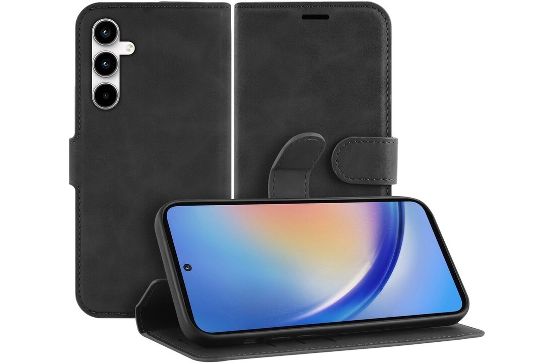 Just in Case Samsung Galaxy A35 Premium Wallet Zwart - Beschermhoes