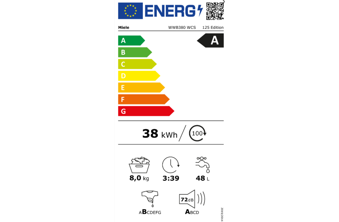 Miele WWB 380 WCS PowerWash 2.0 & Steam 125 Edition - Wasmachine