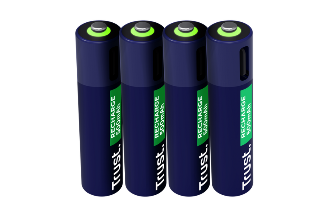 Trust USB-C oplaadbare AAA-batterijen (4-pack)