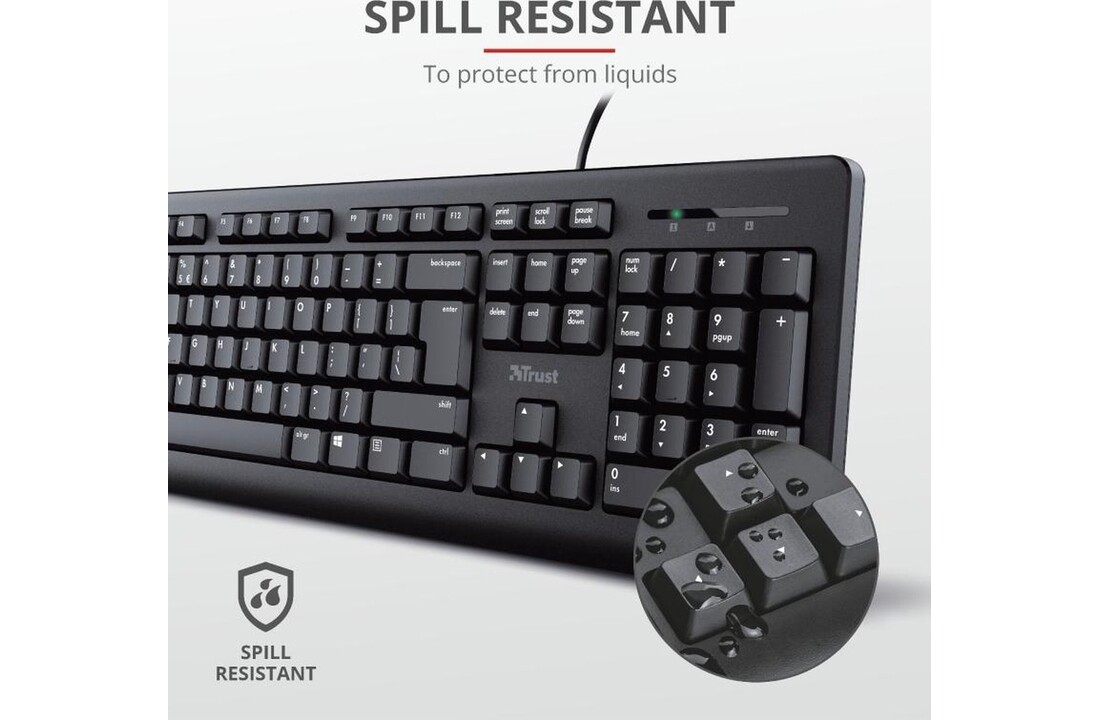 Trust 23880 Primo Zwart - Toetsenbord