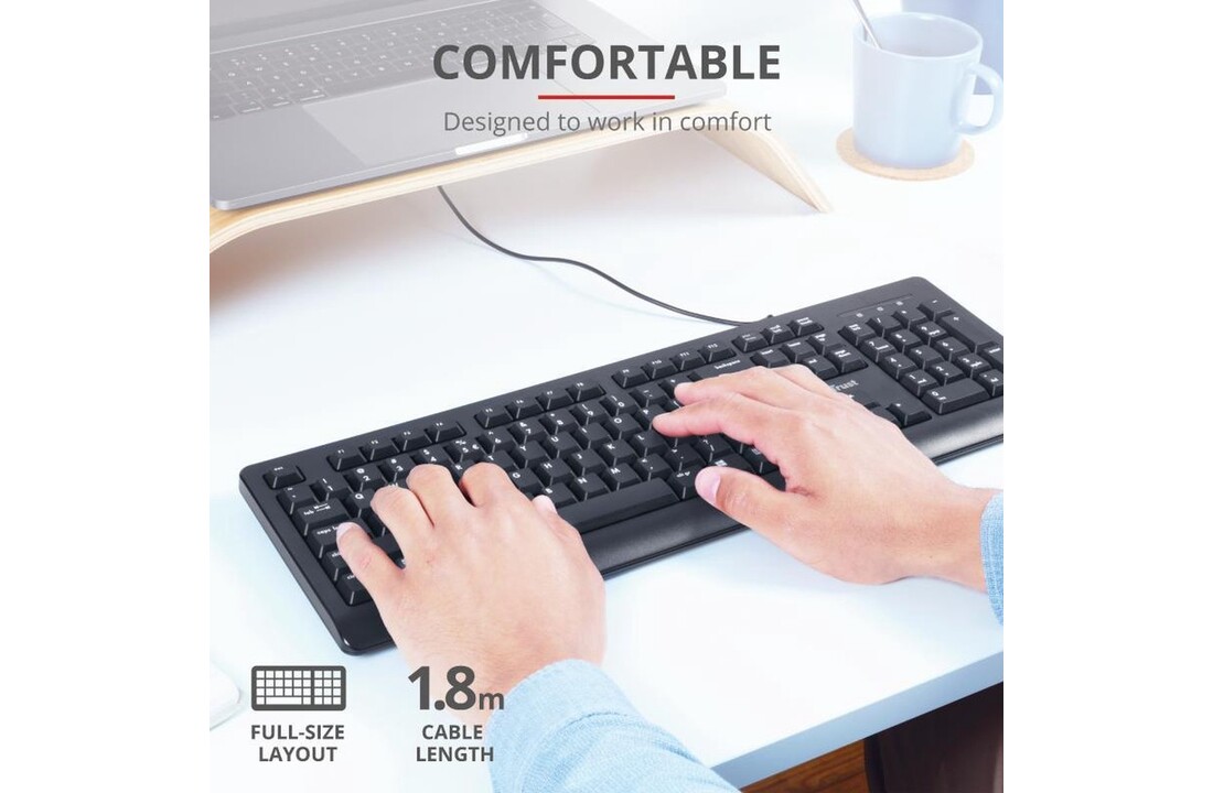 Trust 23880 Primo Zwart - Toetsenbord