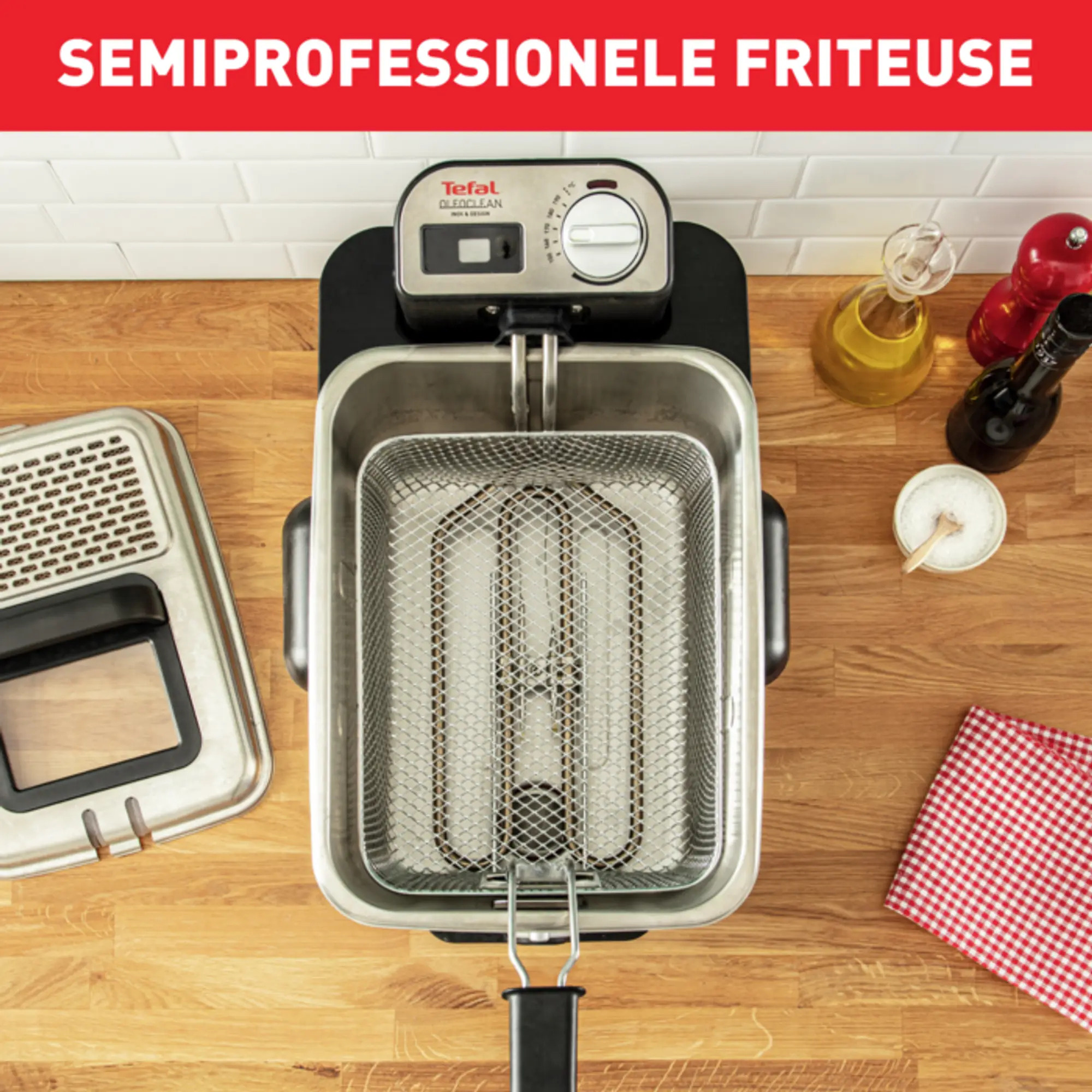 Tefal Oleoclean Pro Inox & Design FR8040 - Frituurpan