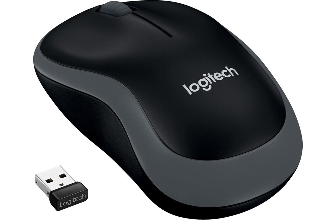 Logitech M185 Grijs/Zwart - Muis