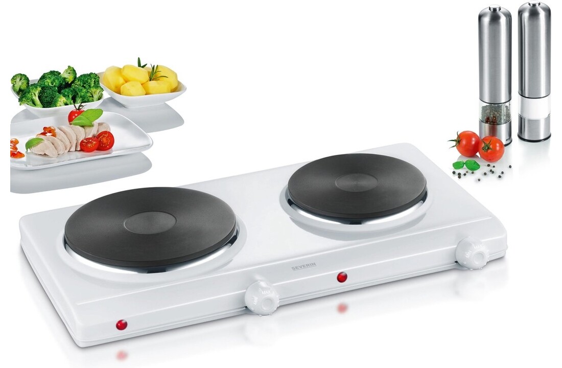Severin DK1042 wit - Elektrische kookplaat