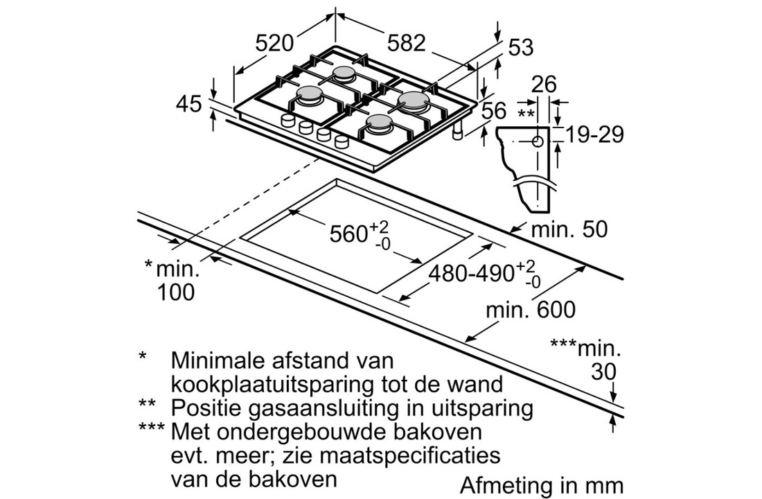 Bosch PCP6A5C90N - Gaskookplaat