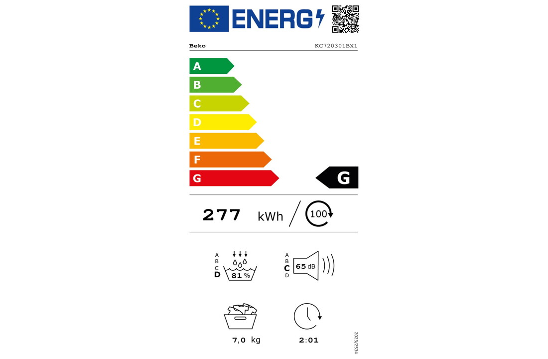 Beko KC720301BX1 - Condensdroger