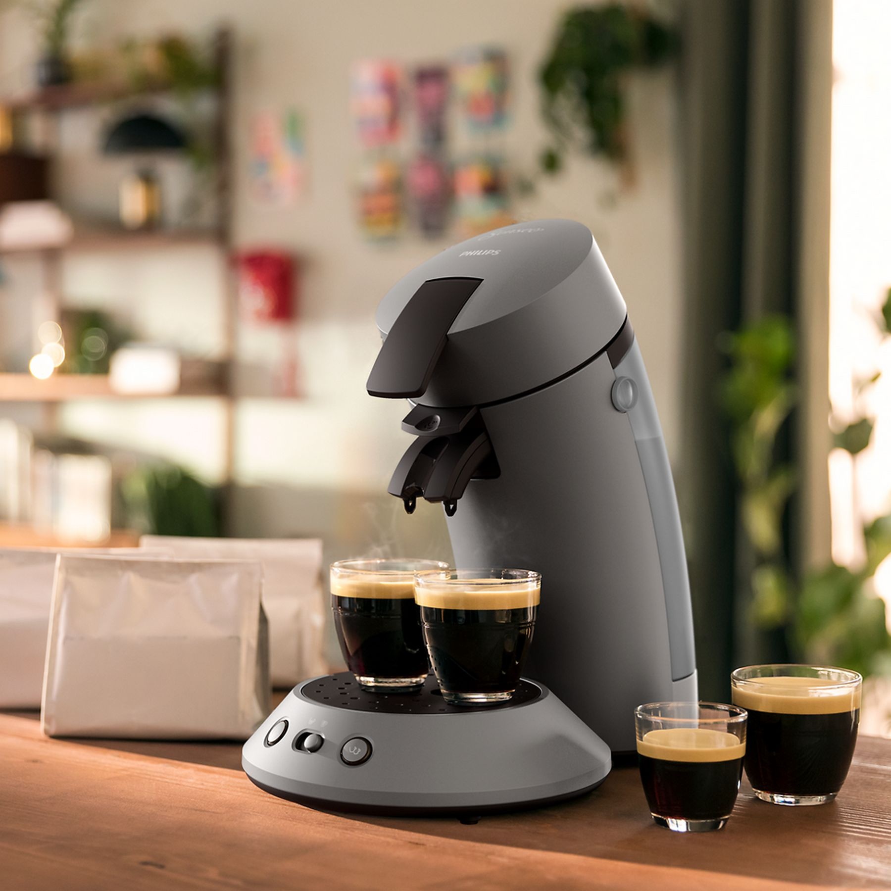 Philips Senseo Original Plus CSA210/50 (kasjmiergrijs) - Koffiepadmachine.