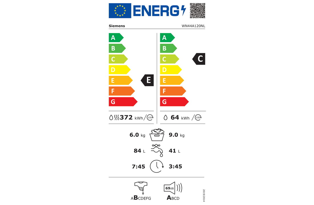 Siemens WN44A120NL - Was-droogcombinatie
