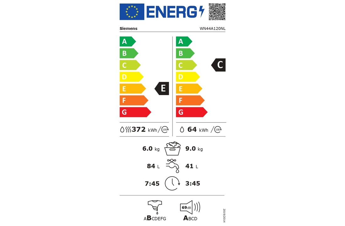 Siemens WN44A120NL - Was-droogcombinatie