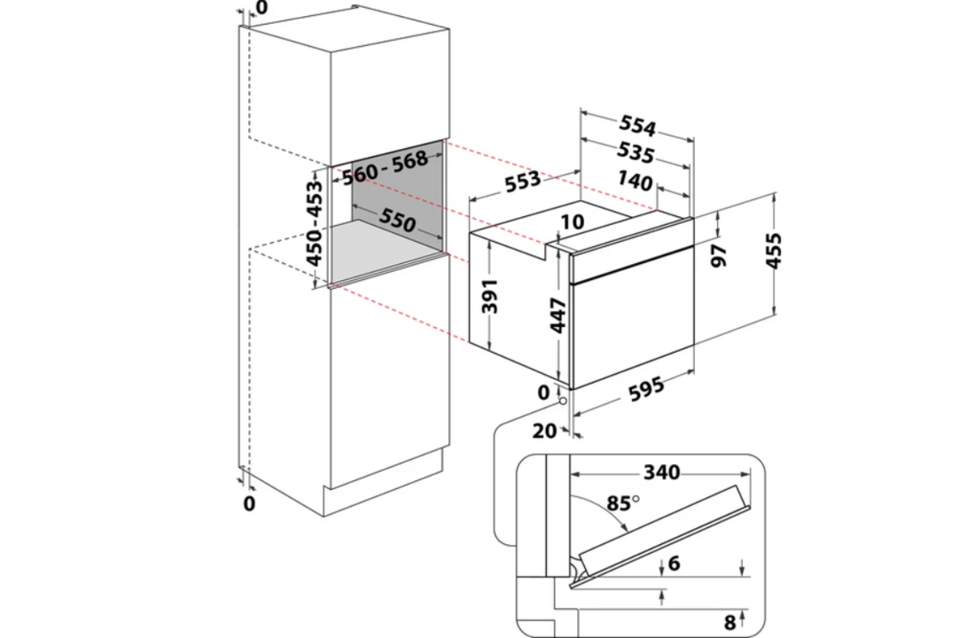 Indesit MWI 3445 BL - Inbouw magnetron