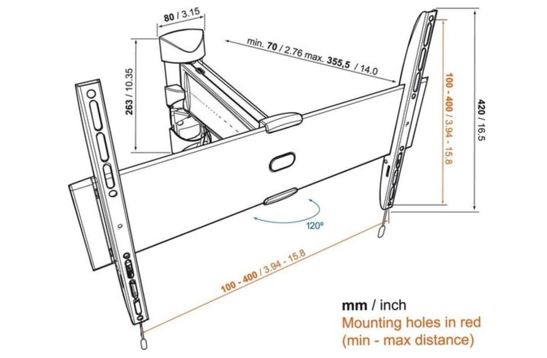 Vogel's BASE25M Muurbeugel 32-55 inch - TV muurbeugel