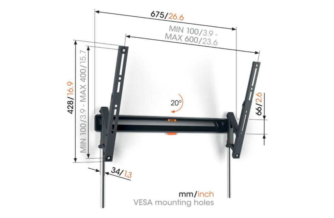 Vogel's TVM 3615 Muurbeugel (40-77 inch) - TV muurbeugel