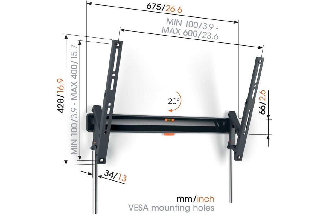 Vogel's TVM 3615 Muurbeugel (40-77 inch) - TV muurbeugel