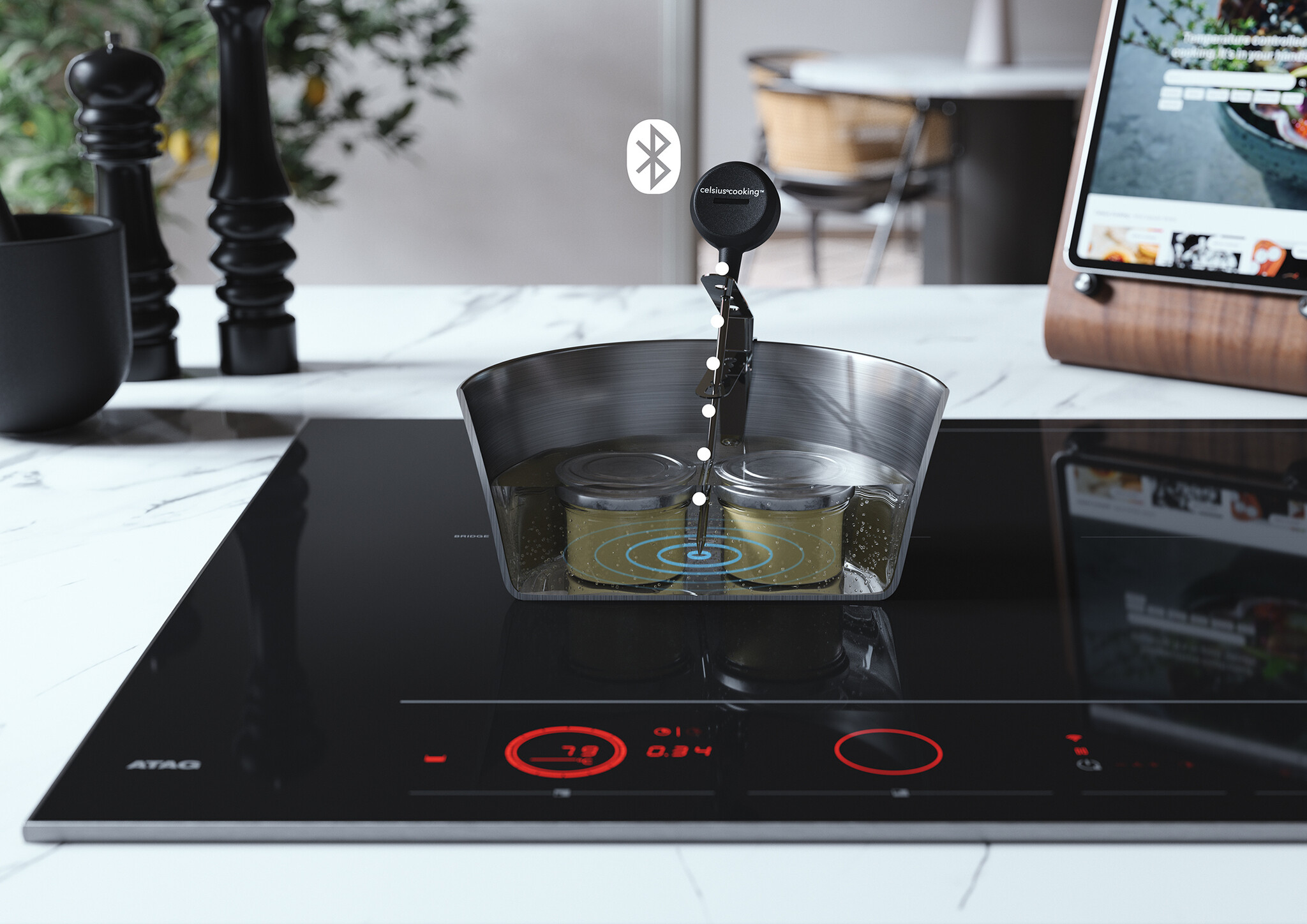 ATAG HI29571SV - Celcius inbouw inductie kookplaat 90 cm.