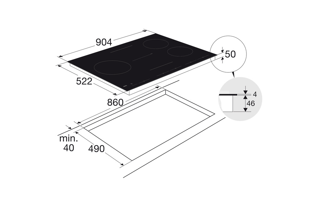 ATAG HI29571SV - Celcius inbouw inductie kookplaat 90 cm.