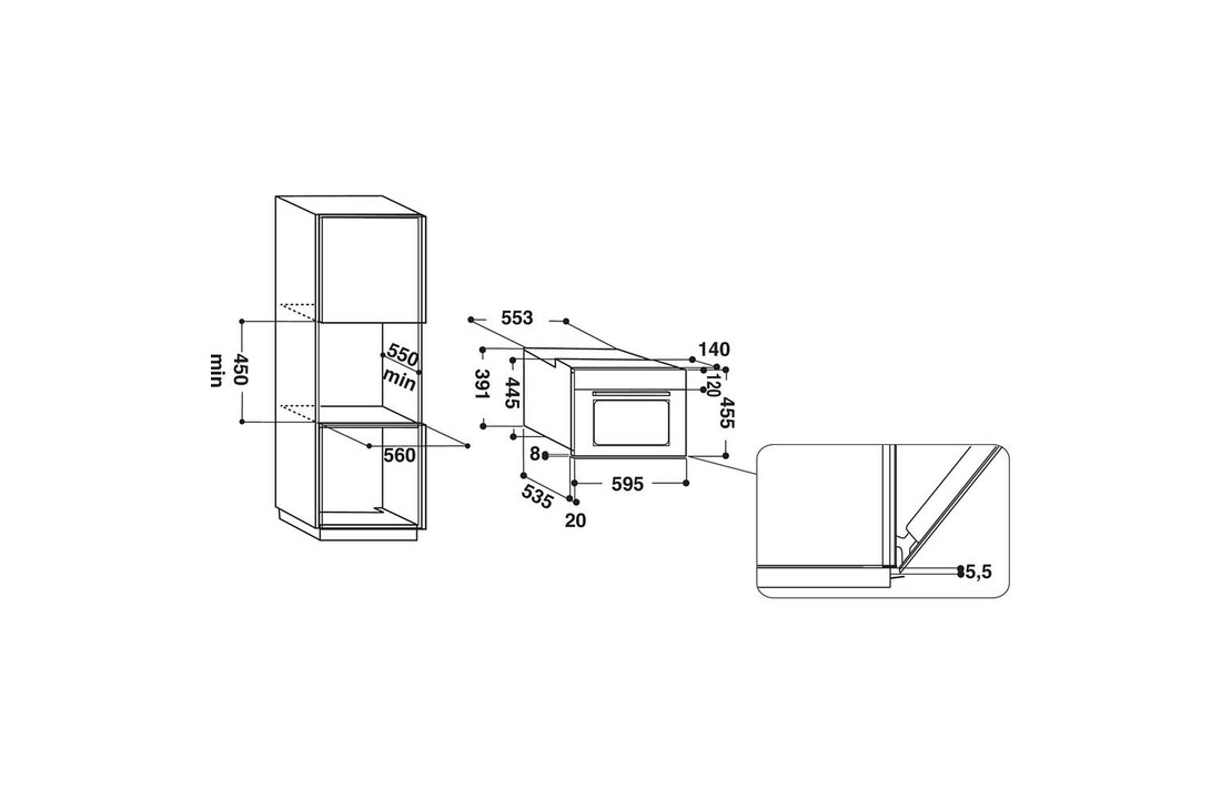 Whirlpool AMW 799/IX - Inbouw combi magnetron.