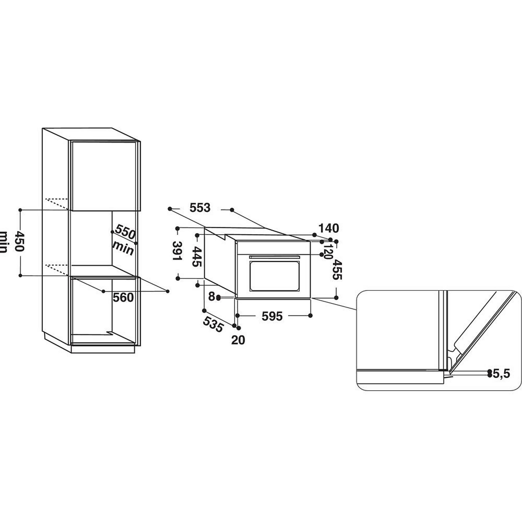Whirlpool AMW 799/IX - Inbouw combi magnetron.