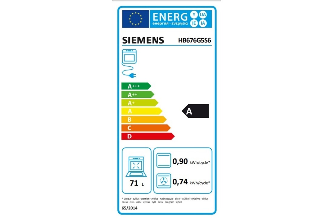Siemens HB676G5S6 - Inbouw oven