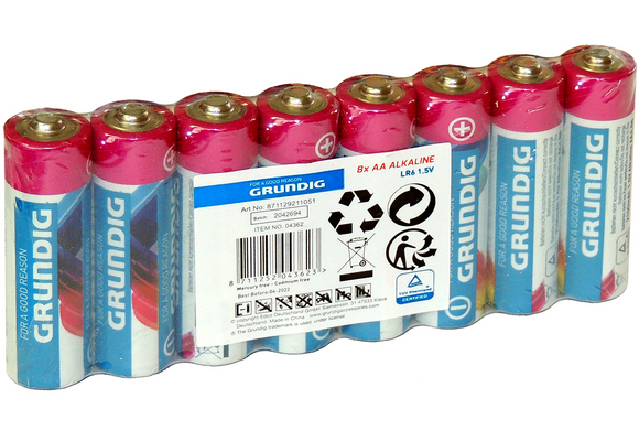 Grundig 8-pack 2100mah Alkaline AA Batterijen