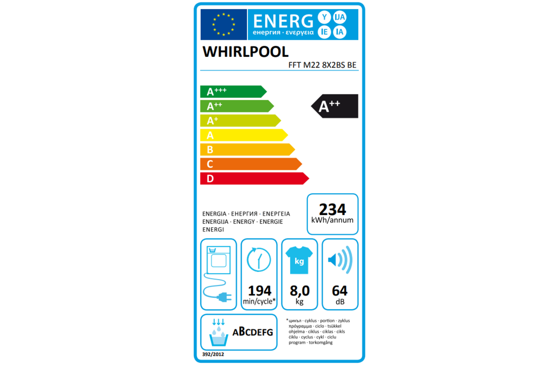Whirlpool FFT M22 8X2BS BE - Warmtepompdroger