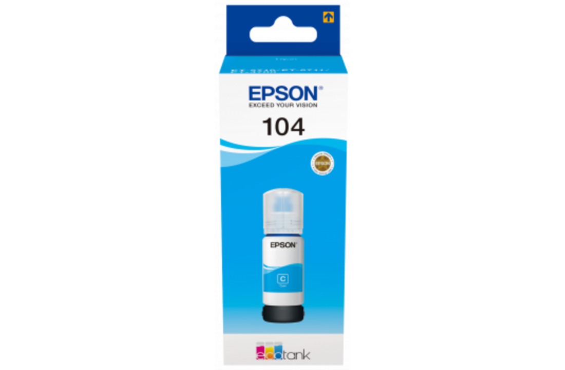 Epson Inktflesje Ecotank 104 Cyan - Inktcartridge