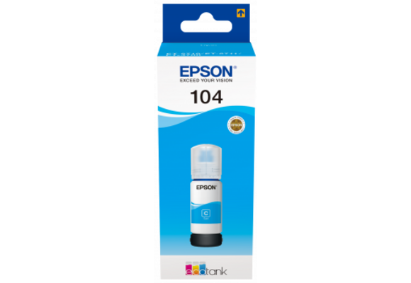 Epson Inktflesje Ecotank 104 Cyan - Inktcartridge