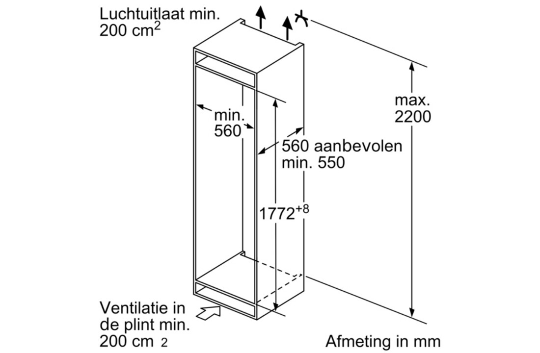 Bosch KIS86AFE0 - Inbouw koelkast
