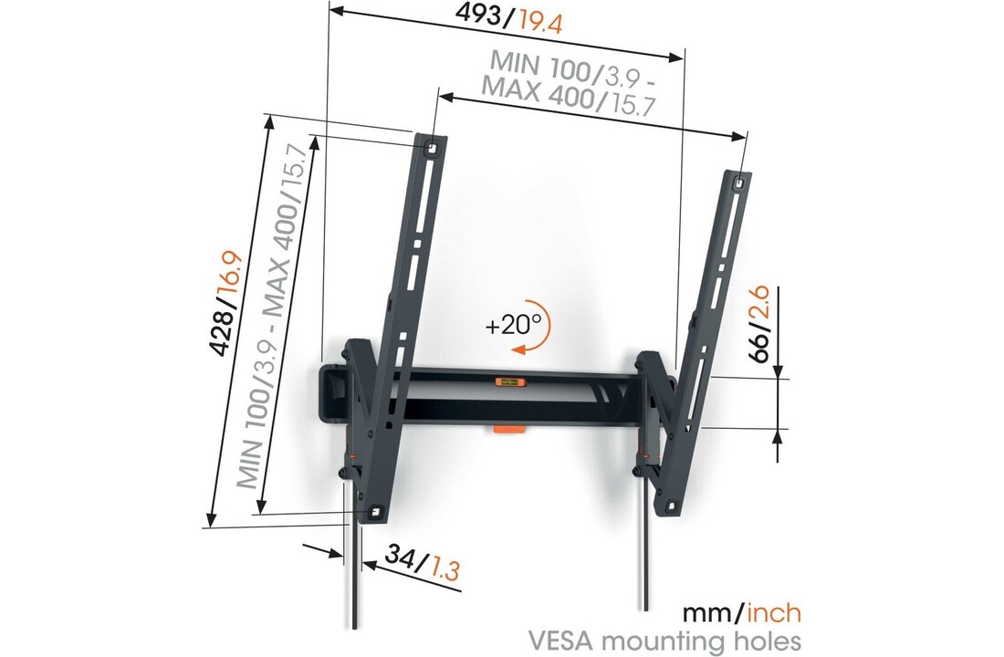 Vogel's TVM 3415 Muurbeugel (32-65 inch) - TV muurbeugel