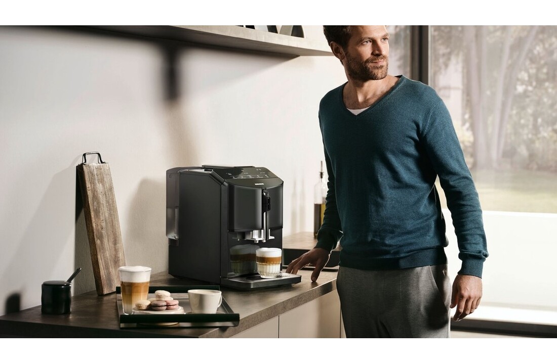 Siemens EQ300 TF301E09 Piano Black - Koffiemachine