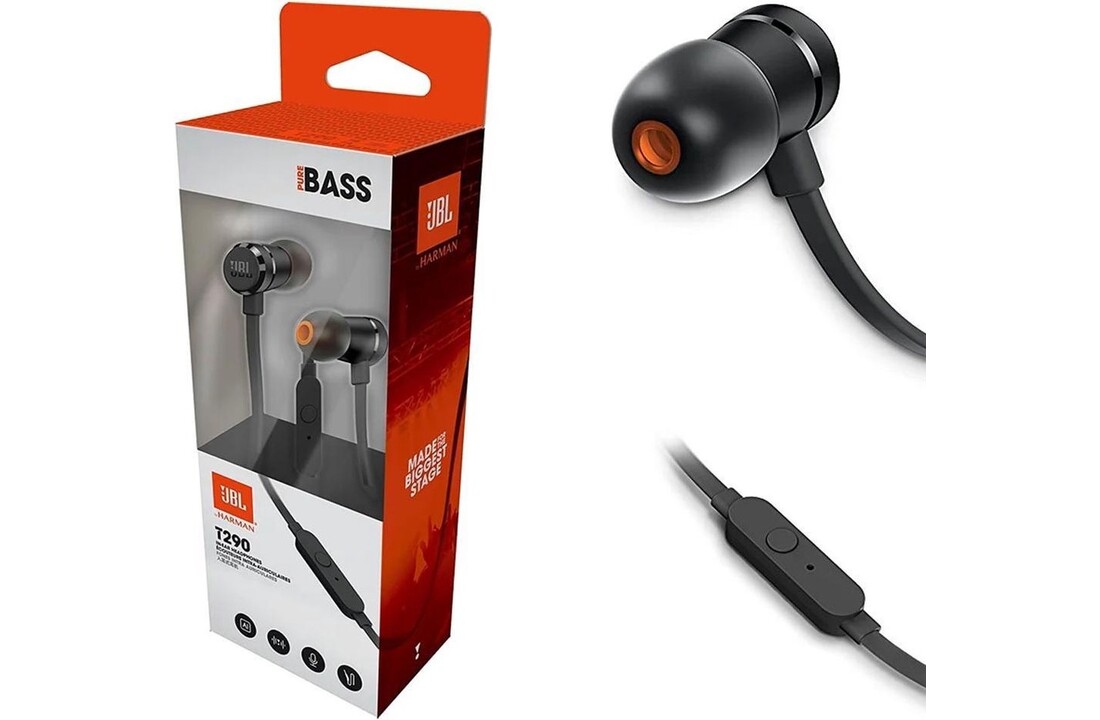 JBL T290 Zwart - Oordopjes