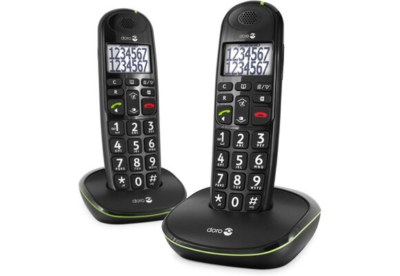Doro PhoneEasy 110 Duo Zwart - Senioren telefoon