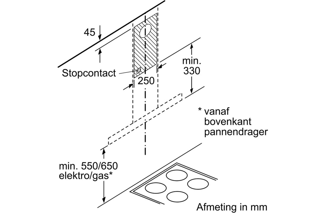 Bosch DWB64BC50 - Wandschouw afzuigkap